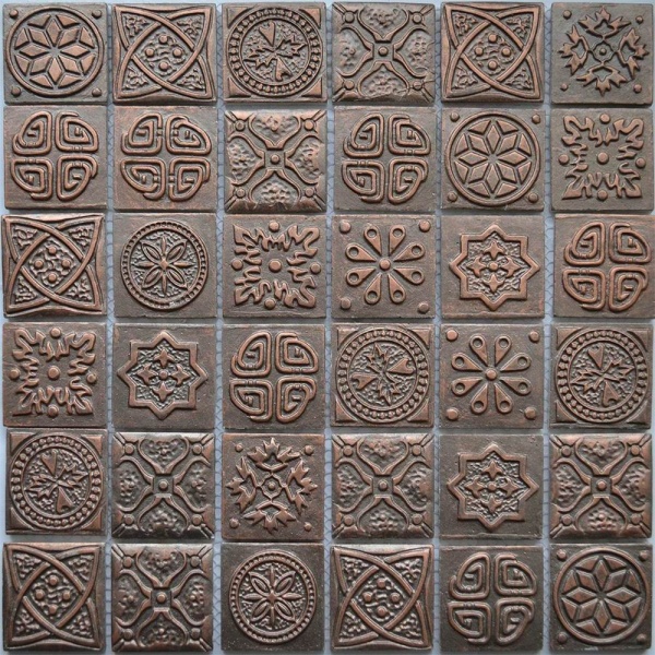 Keramograd коллекция Мозаика керамические вставки элемент Мозаика Керамическая Бежевая KG4802