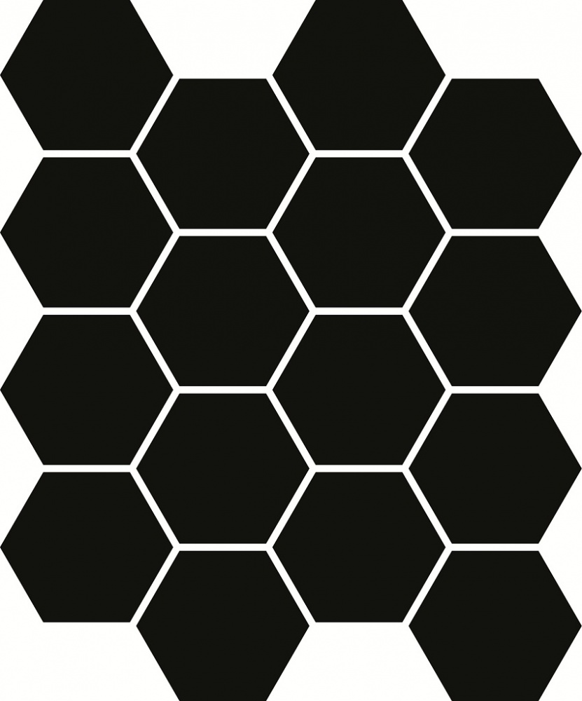  Uniwersalna Prasowana Nero Hexagon Mozaika производителя Ceramika Paradyz