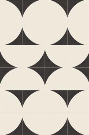 TONALITE коллекция AQUAREL элемент Aquarel Decoro Curve Cream Dark Grey